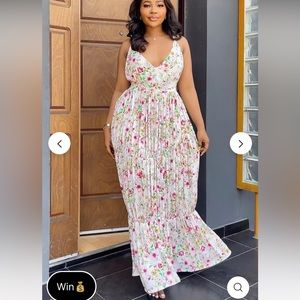 Boho floral maxi dress